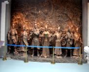 博物館雕塑中的不銹鋼人物雕塑，展館場景復(fù)原的歷史題材